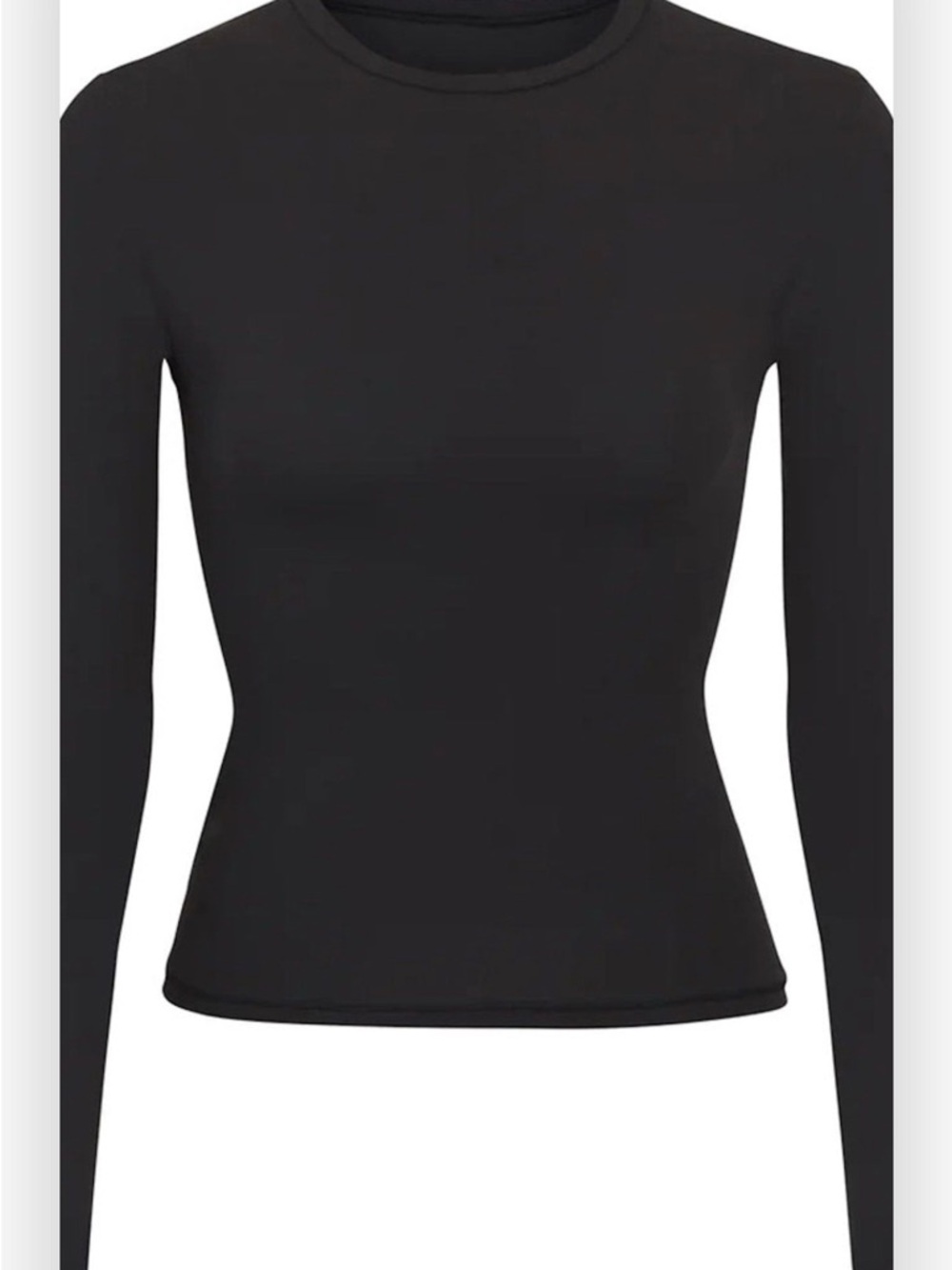 SKIMS Fits Everybody Long Sleeve Crewneck Top in Bright Pink - Picture 2 of 4